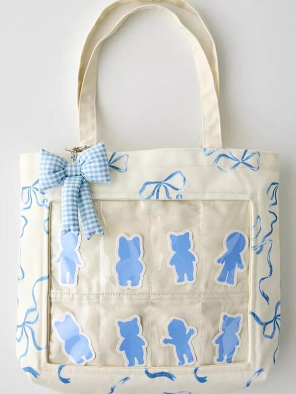 Urban Outfitters Exclusive Blue Bow Trinket Figure Display Sonny Angel Tote Bag